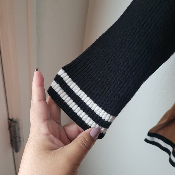 Joseph A V-Neck Color Block Sweater - Picture 5 of 7